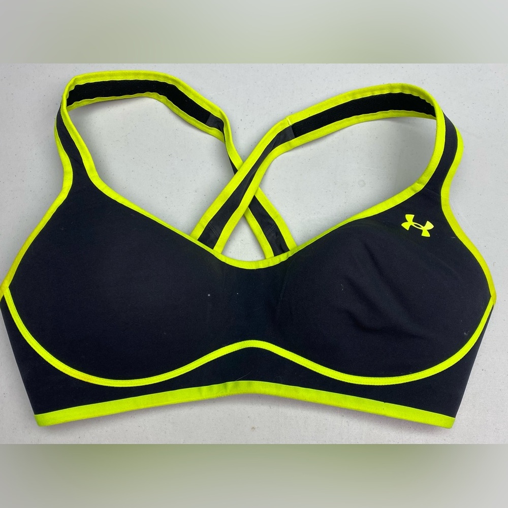 UnderArmour BLK/NEON YELO Lightly Lined Compression, 36C *P1078